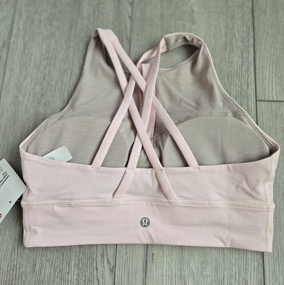 Lululemon Highneck Energy Bra Zip Flush Pink - Picture 2 of 7